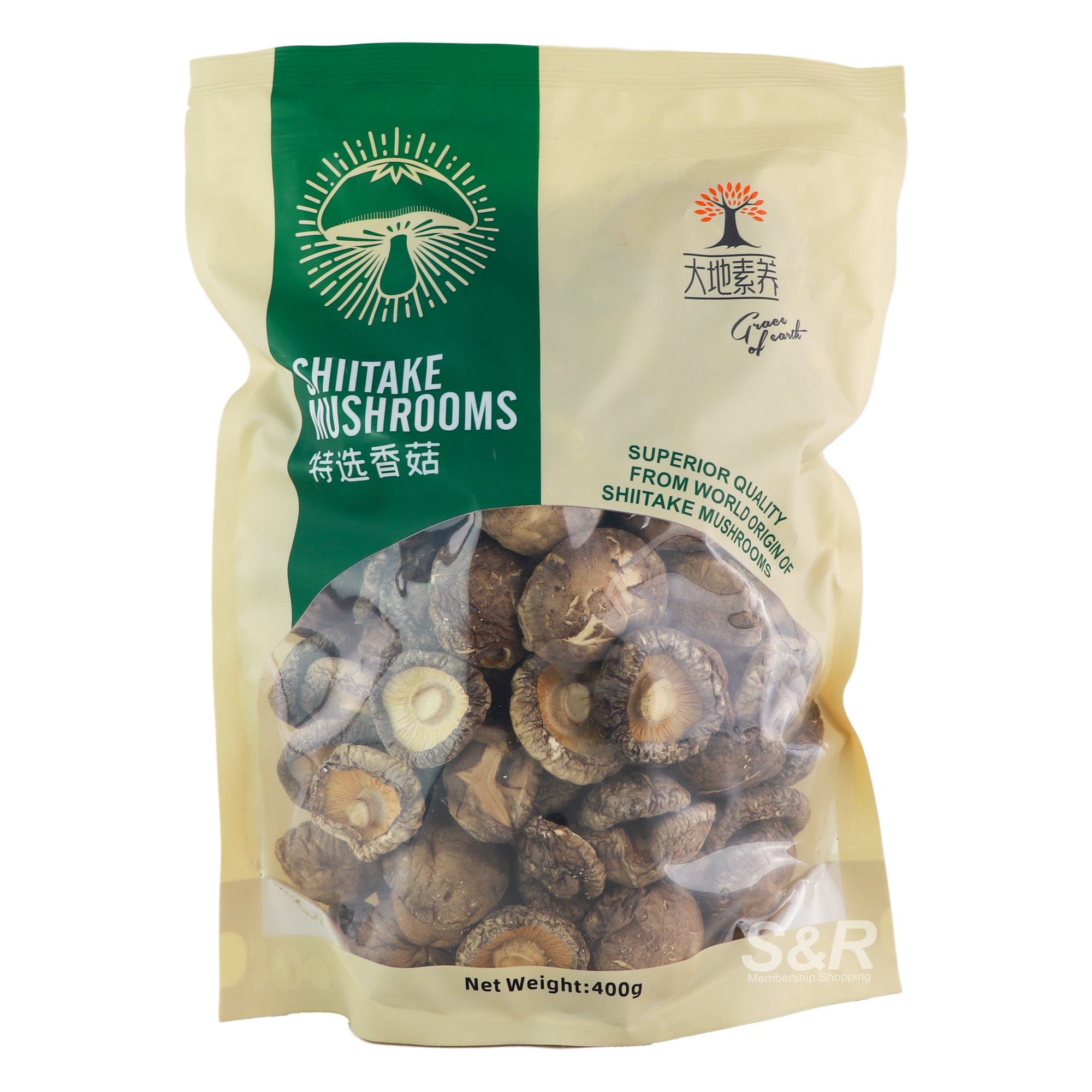 Grace of Earth Shiitake Mushrooms 400g Grace of Earth Shiitake Mushrooms 400g
